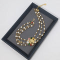 18K  Chanel Color Crystal Pearls Choker Necklace