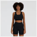 New Balance Sleek Medium Support Pocket Zip Front Bra - Black - WOMEN (WB41047)